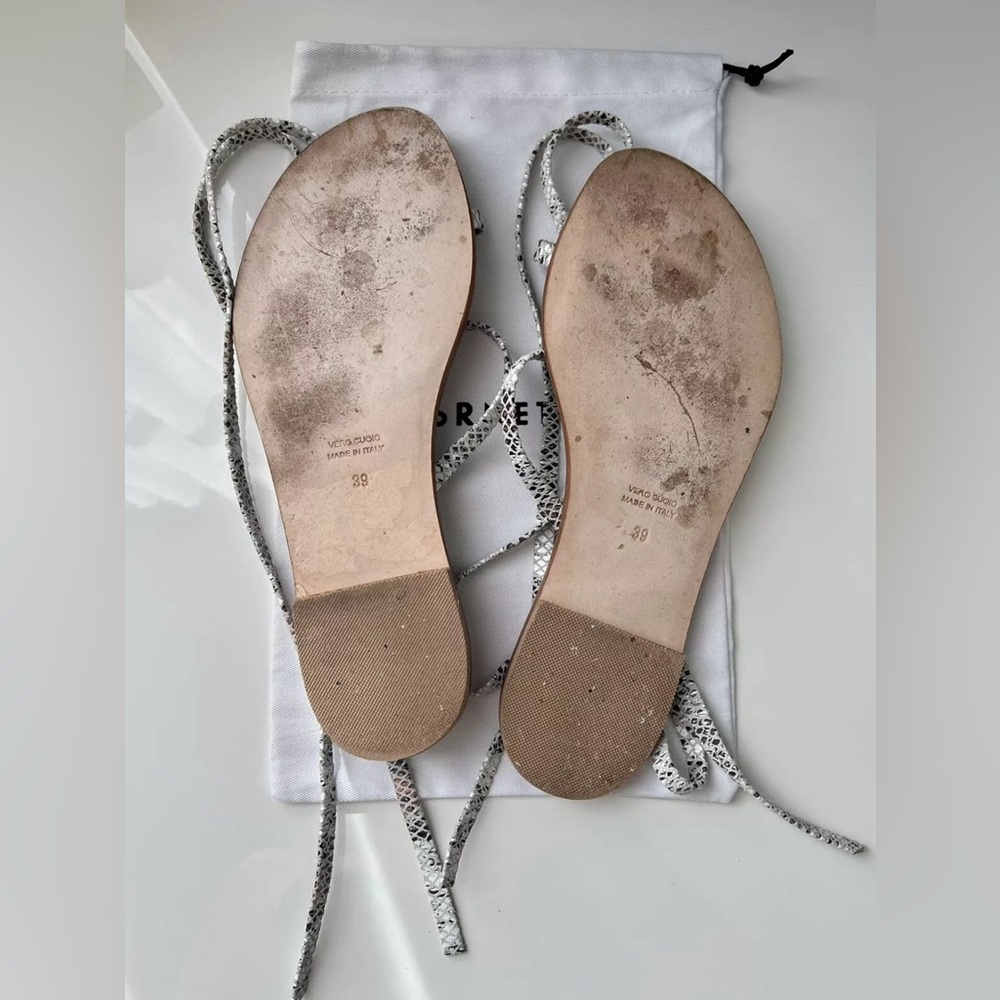 Nwot Cornetti Alicudi White Python Embossed Leath… - image 6